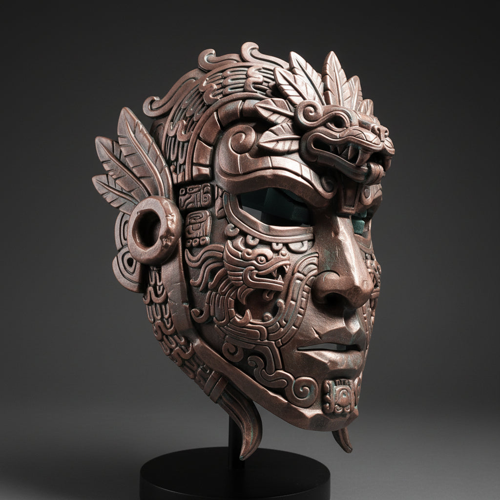 Aztec Sentinel Mask - Hand painted