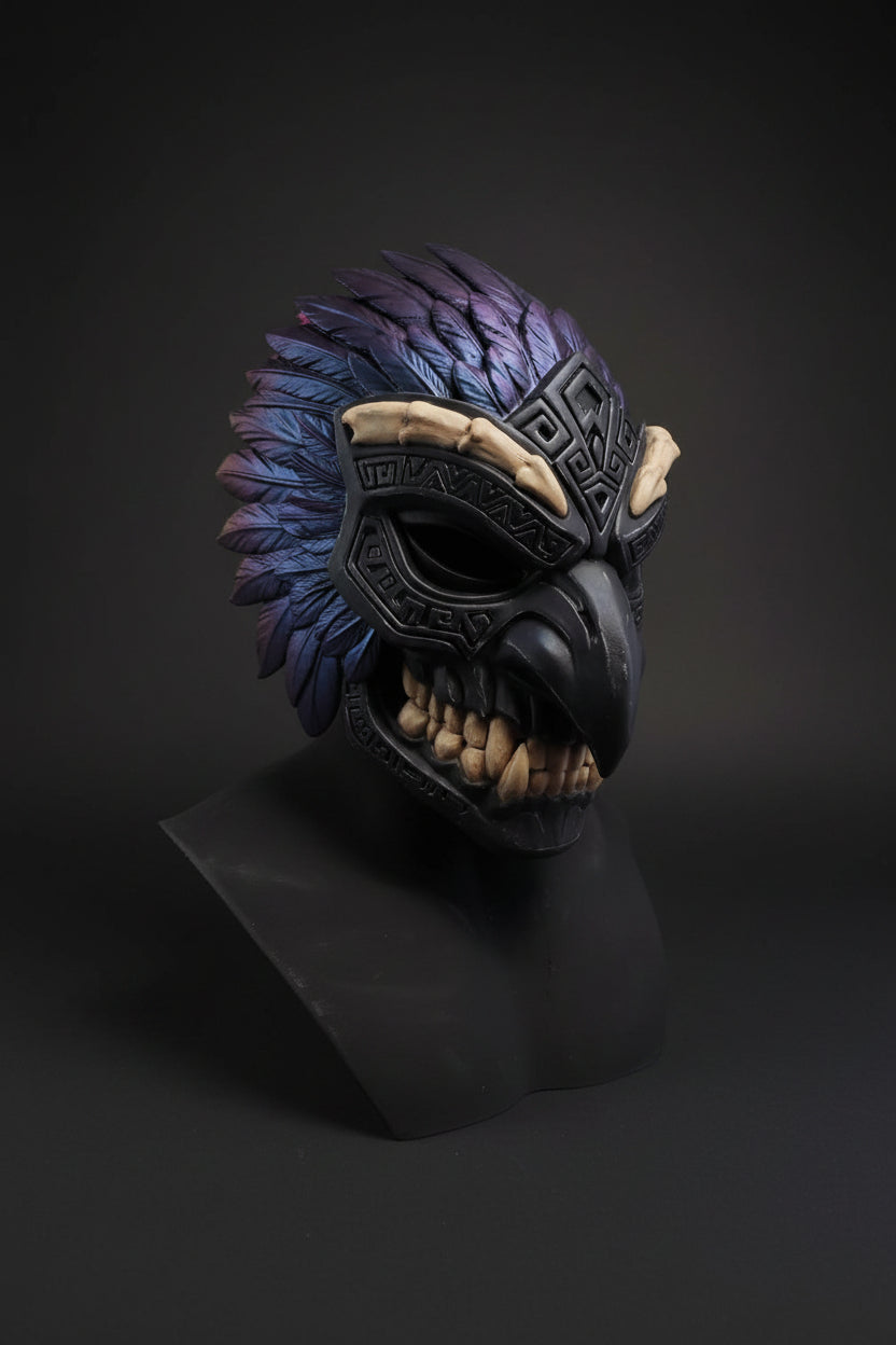 Crow God Reborn Aztec Mask