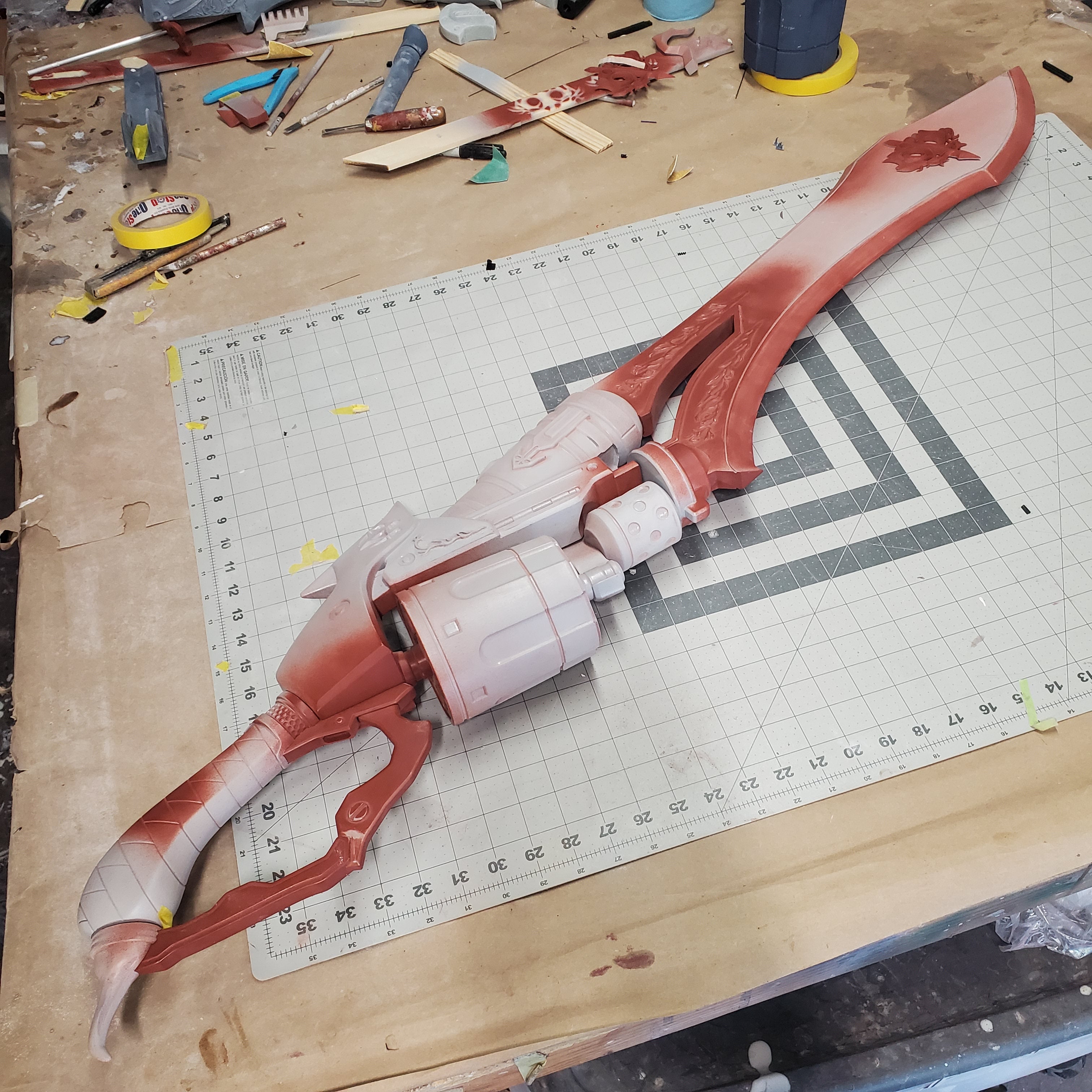 large prop on a table