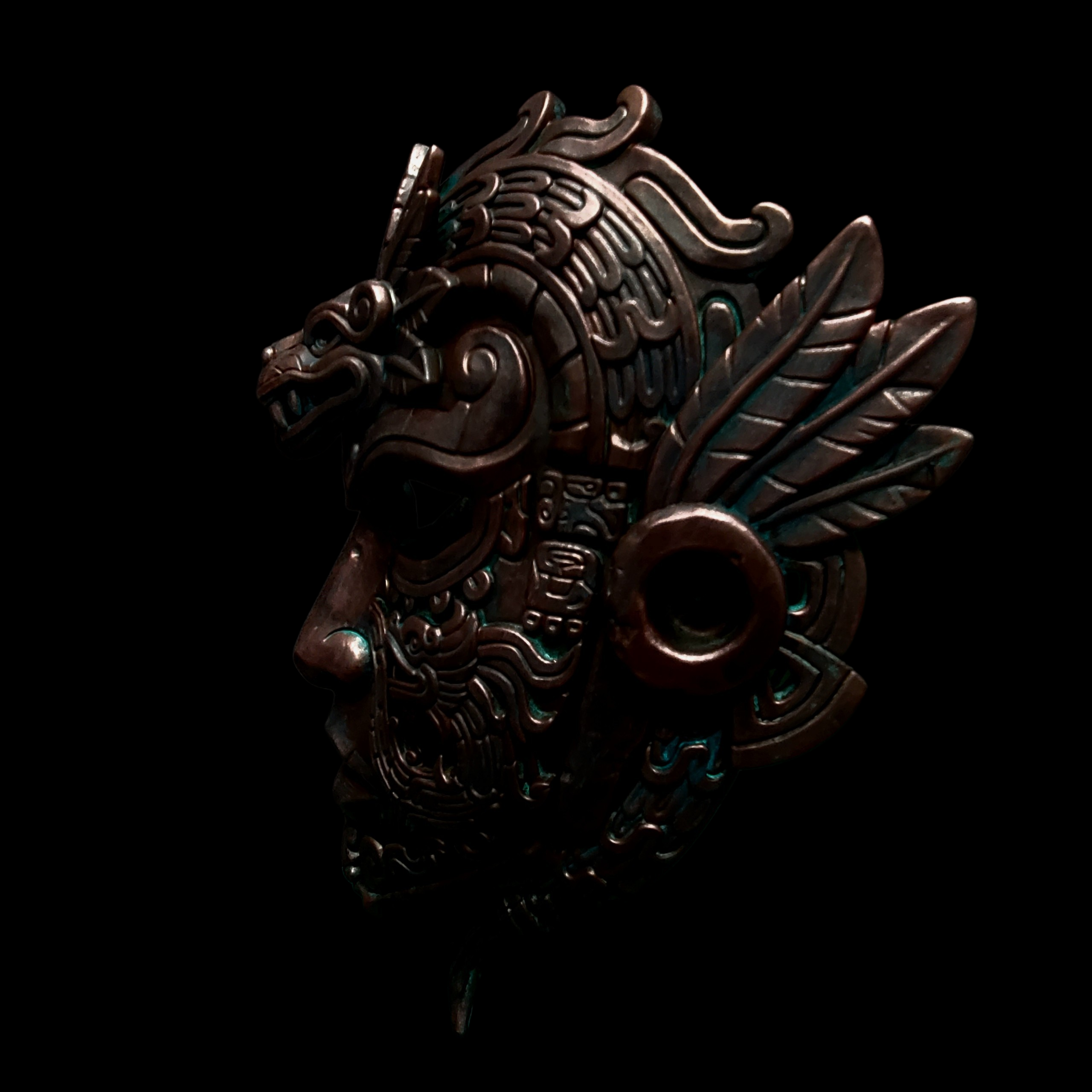 Aztec Mask Sentinela - Custom Patina