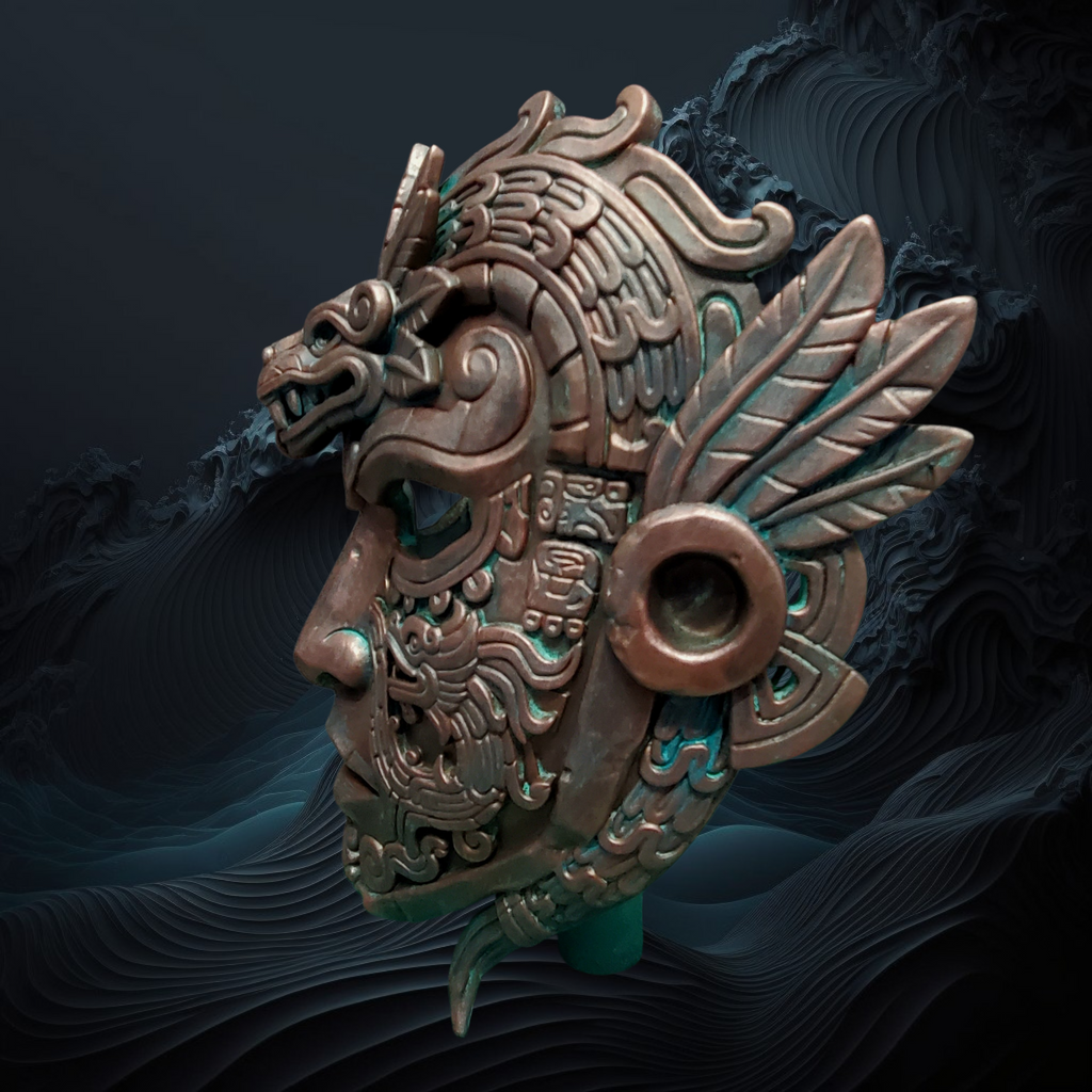 Aztec Mask Sentinela - Custom Patina