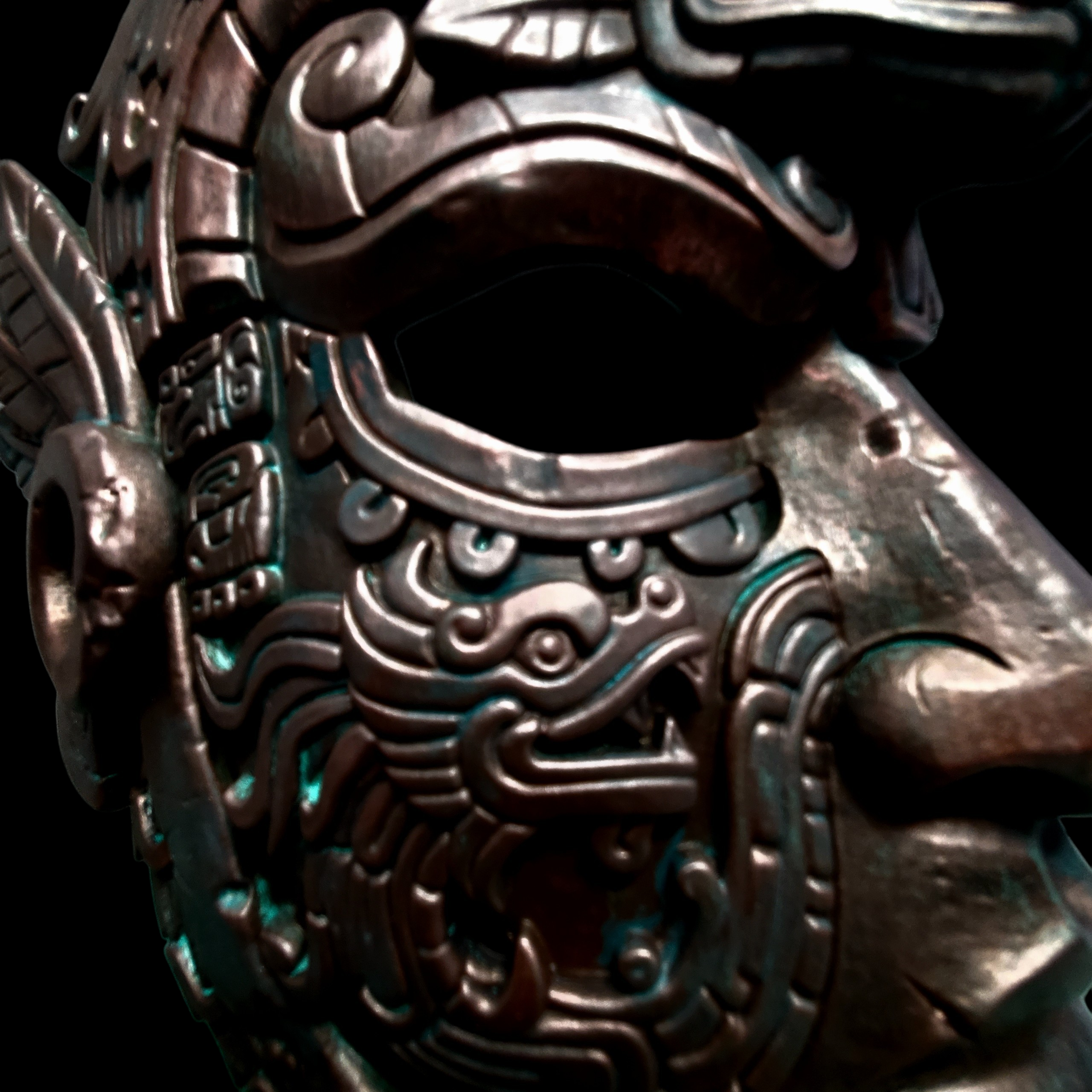 Aztec Mask Sentinela - Custom Patina