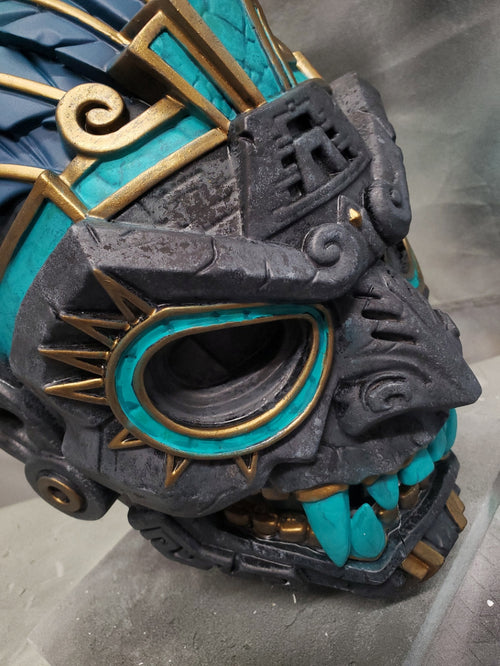 Aztec Mask Tlaloc God of Rain - Hand painted
