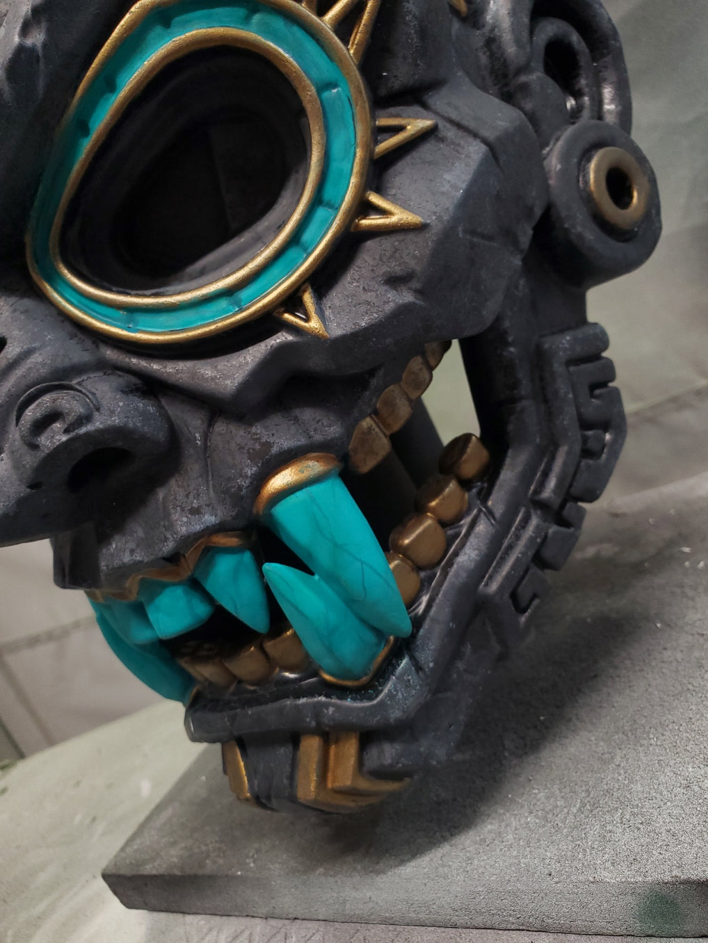 Aztec Mask Tlaloc God of Rain - Hand painted