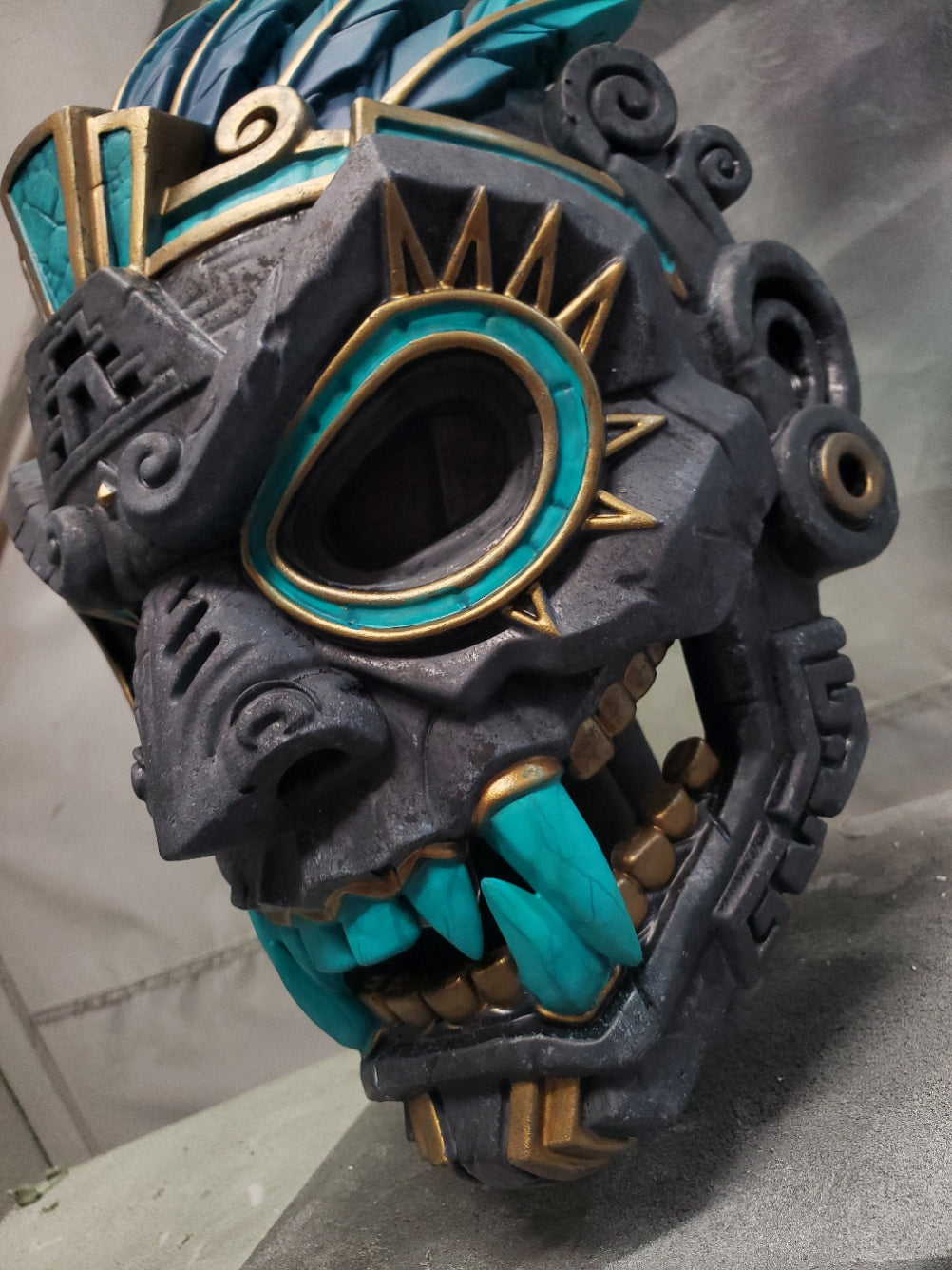 Aztec Mask Tlaloc God of Rain - Hand painted