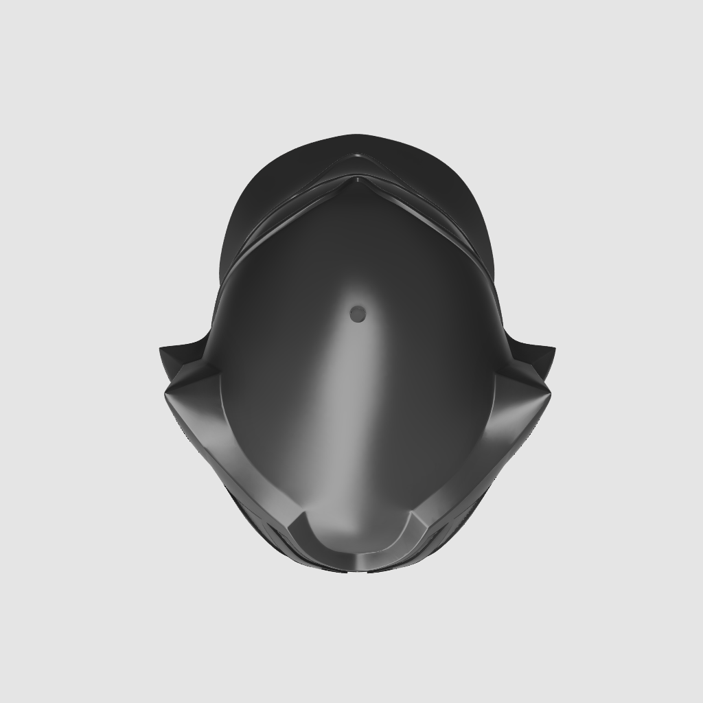 Black helmet on a gray background