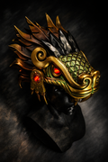 Quetzalcoatl Feathered Serpent headdress – Hand‑painted Wearable Art